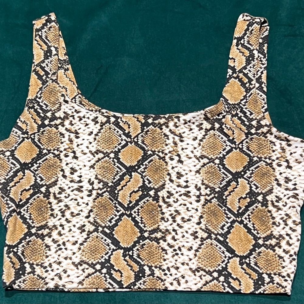 Snakeskin crop top